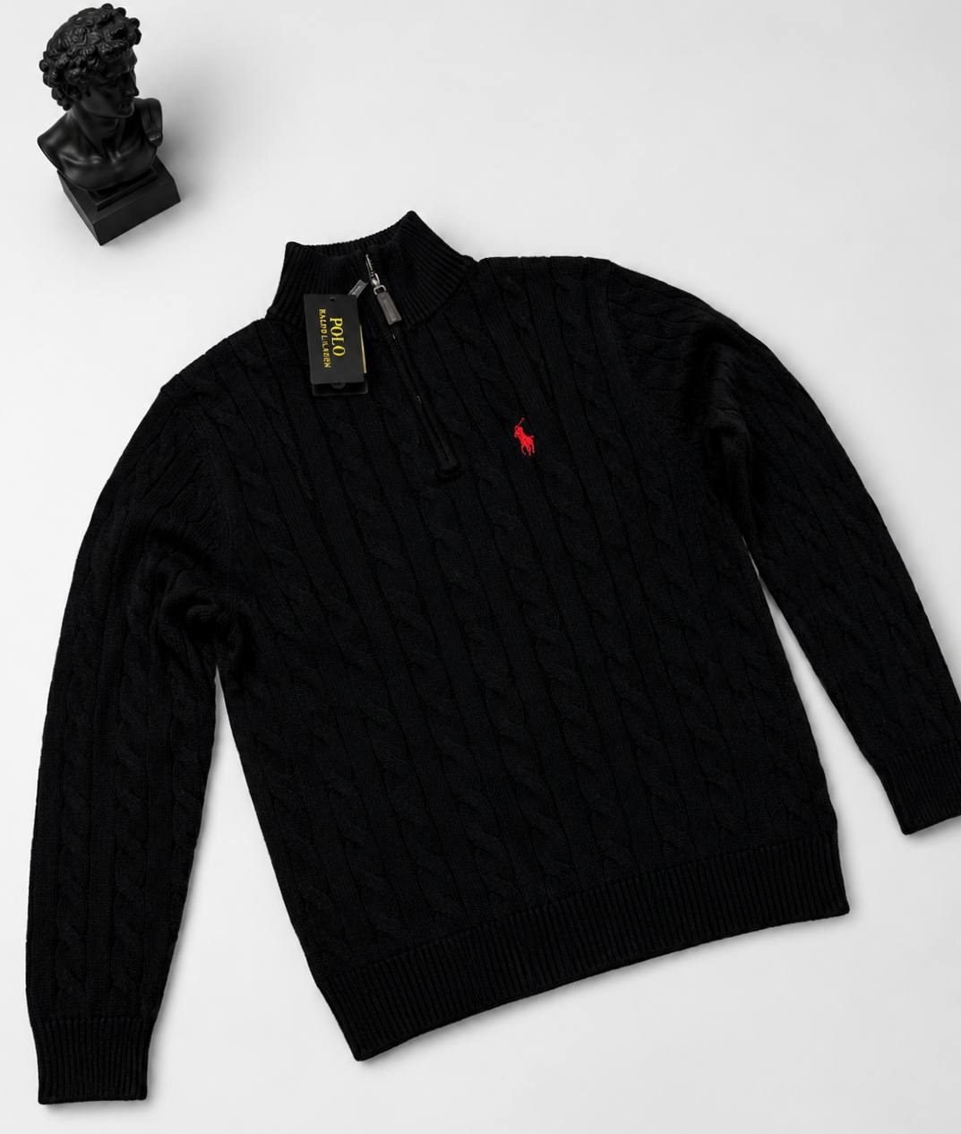 Свитер Polo Ralph Lauren на молнии, косая вязка