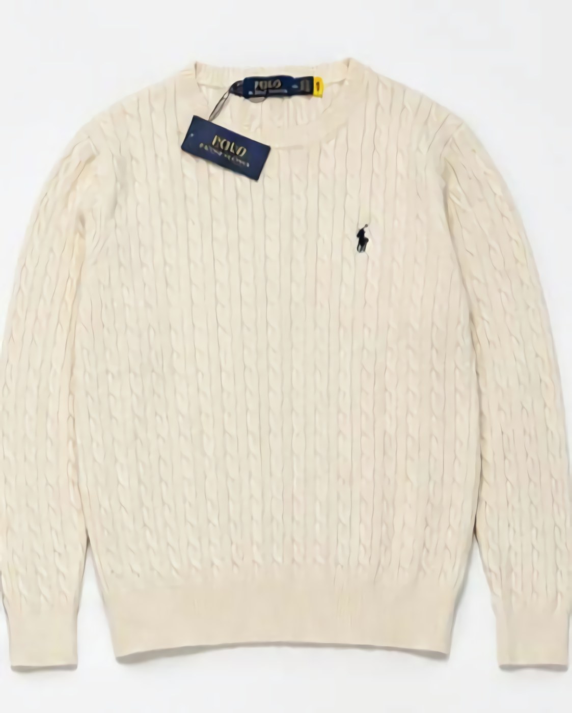 Свитер Polo Ralph Lauren кремовый с тёмным пони