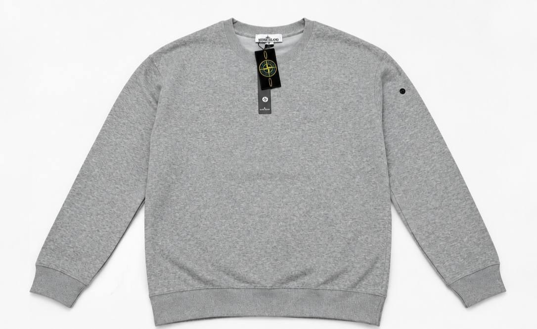 Свитшот Stone Island серый с компасом